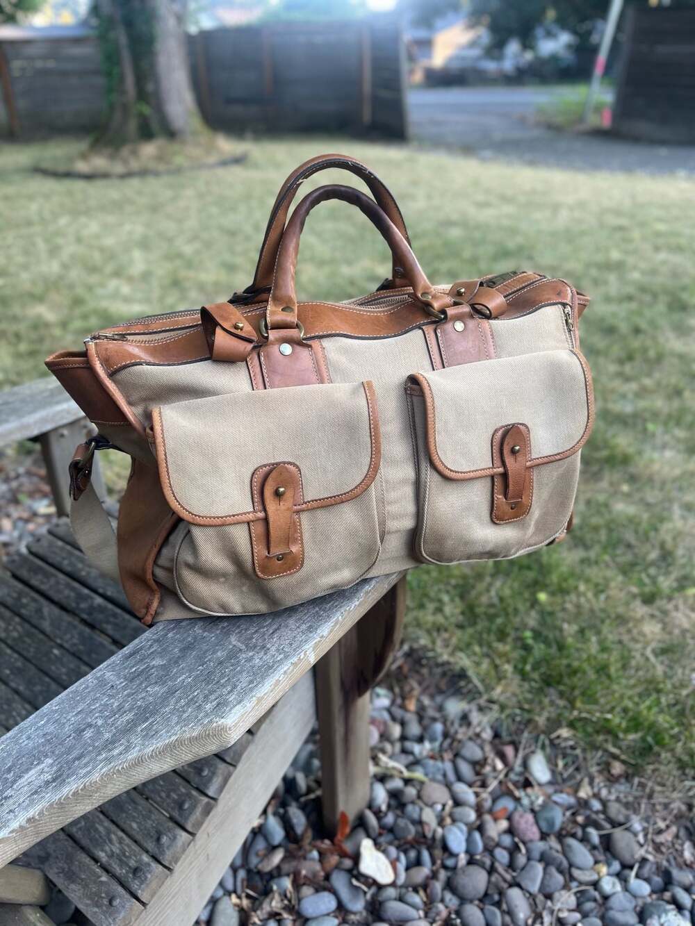 1979 VTG Marley Hodgson Ghurka No. 2 The Express Canvas and Leather Duffle